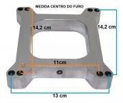 Base Espaçadora para Carburador Quadrijet 1 Pol.