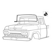 Borracha Para-brisa Ford Pickup 1962 a 1971 F-100