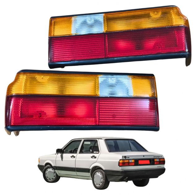 Par Lanterna Traseira VW Voyage 1991 a 1995 Tricolor