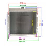 Radiador de Alumínio 4 Colmeias para Ford Maverick V8