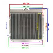 Radiador de Alumínio 3 Colmeias para Ford Maverick 4 Cilindros